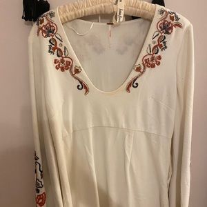 Free People Detailed Dress with Flare Sleeves